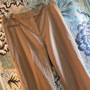 Tan pinstripe dress slacks